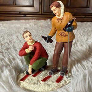 Vintage Coca-Cola 'Skiers' Town Square Collection Figurine